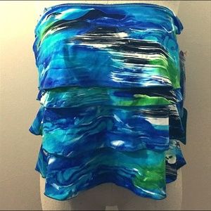 Caribbean Joe Midriff Minimizer Swim Top NWT